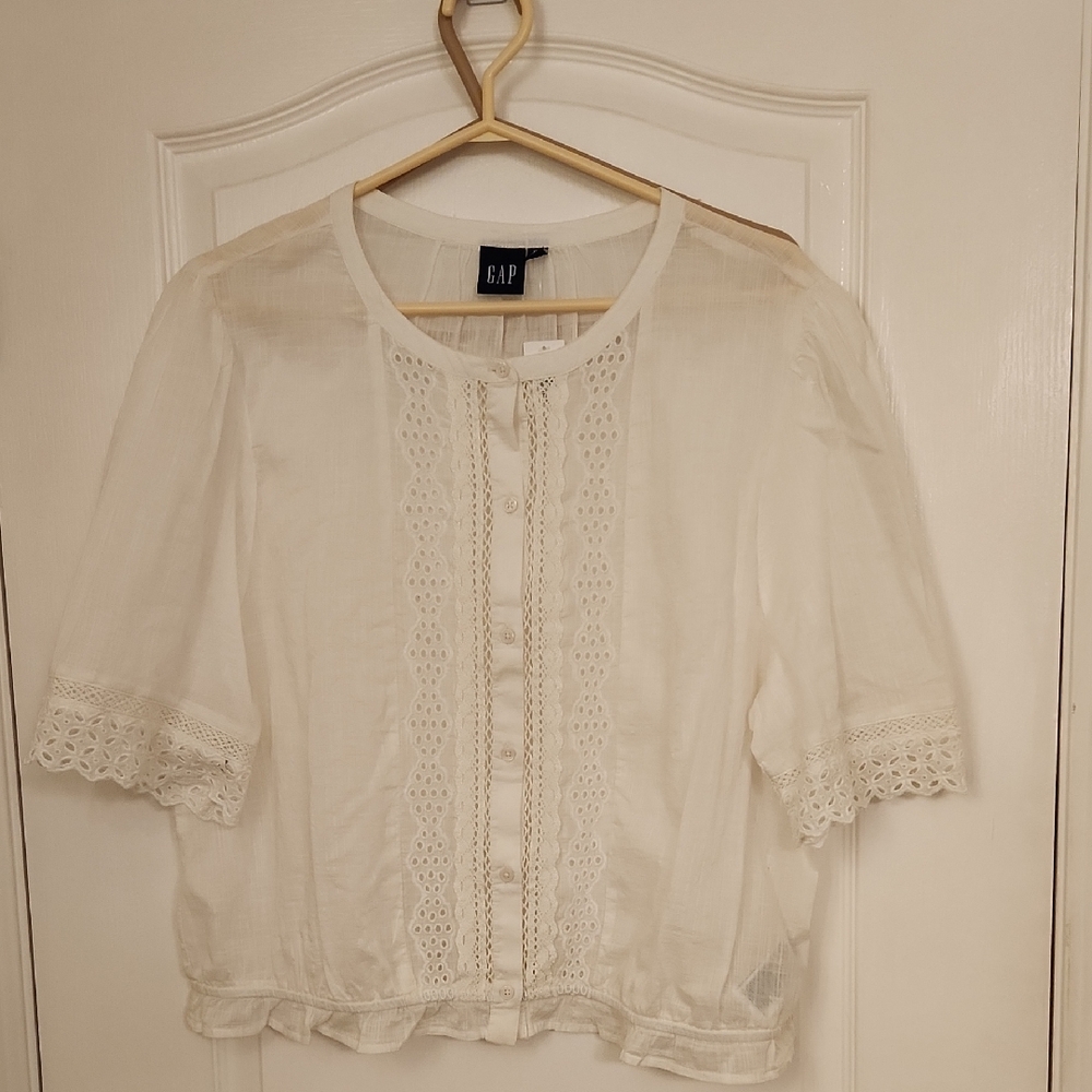 Gap Lace Trim Top